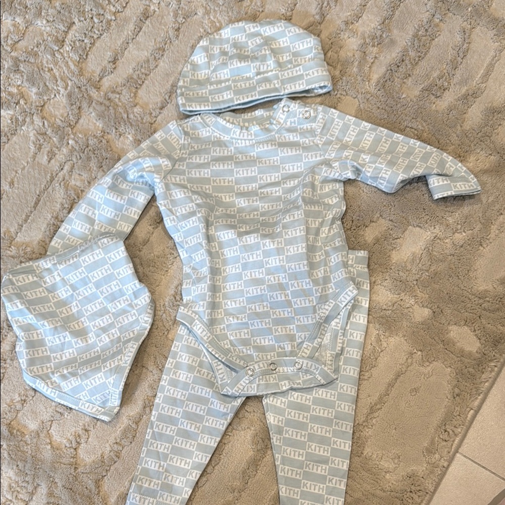Kith Blue Cozy Footie One Piece
